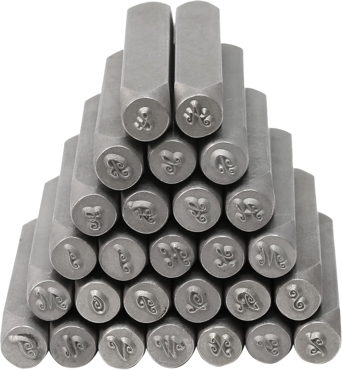 The Beadsmith Steel Alphabet Stamps - Metal Elements - Uppercase Gothic Font - A-Z Letters Plus “&” Symbol - Storage Case Included - Used for Stamping & Personalizing Soft Metals